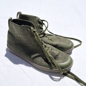 SUAVS The Legacy High Top Knit Sneakers in Olive Green Mens 8 Womens 10 Eu 41